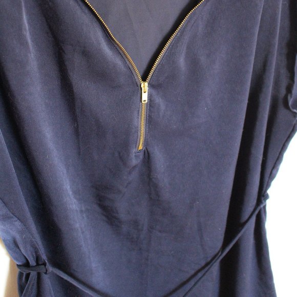 3/$20 - Dark Blue Tunic with Gold Zipper - Picture 4 of 7